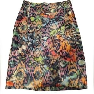 Zac Posen Multicolored Knee Length Pencil Skirt Size 6